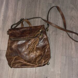 Genuine leather satchel purse / backpack
